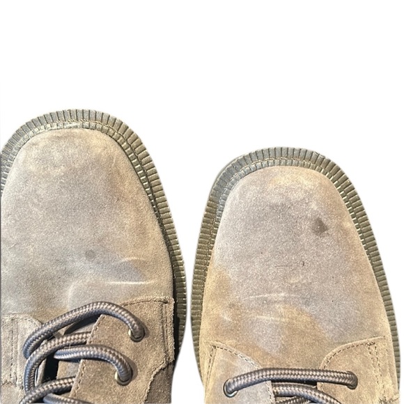 Sam Edelman Leather Gray combat boots EU39 lace up front side zipper women’s 8-9 - Picture 8 of 11